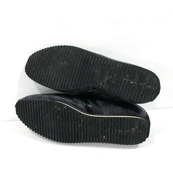 Coach Signature Ivy Black Leather Monogram Logo Sneakers - Picture 6 of 10